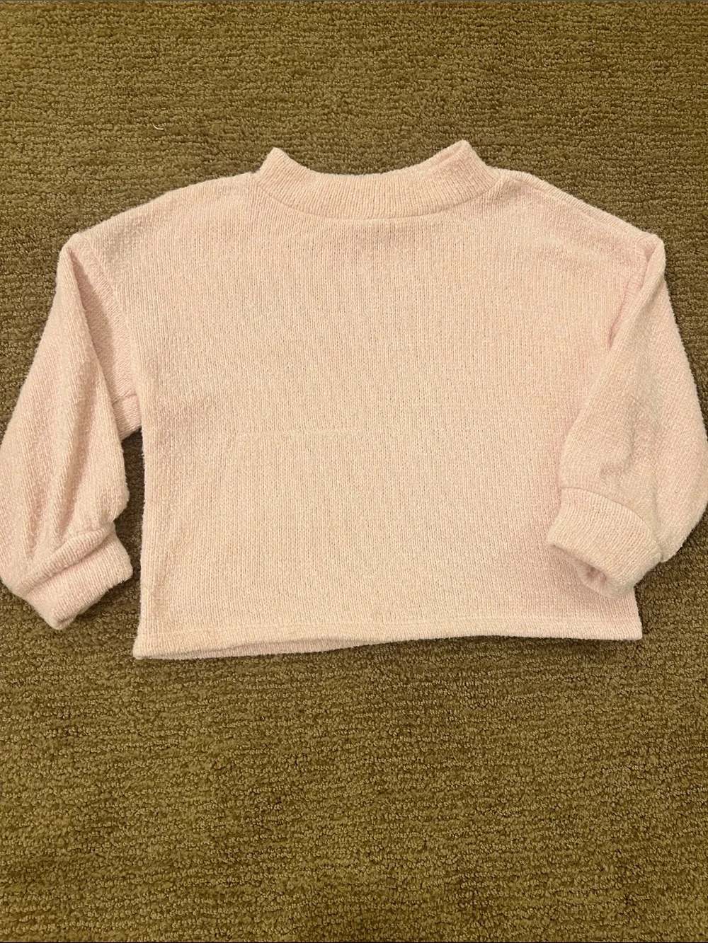 Girls OLD Navy Light Pink Cropped Mock Neck Sweater
